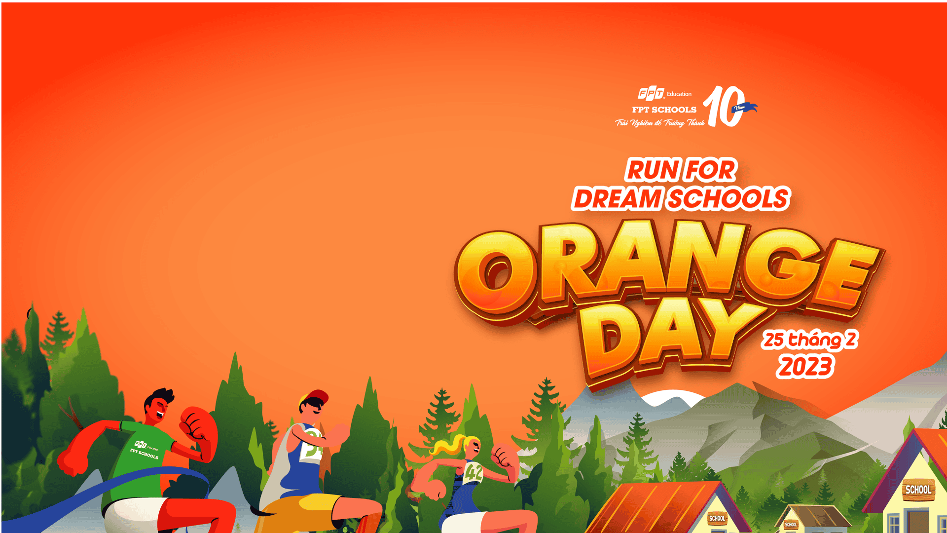 Phát động giải chạy ủng hộ xây trường vùng cao Fschools Orange Day 2023 | FPT Schools