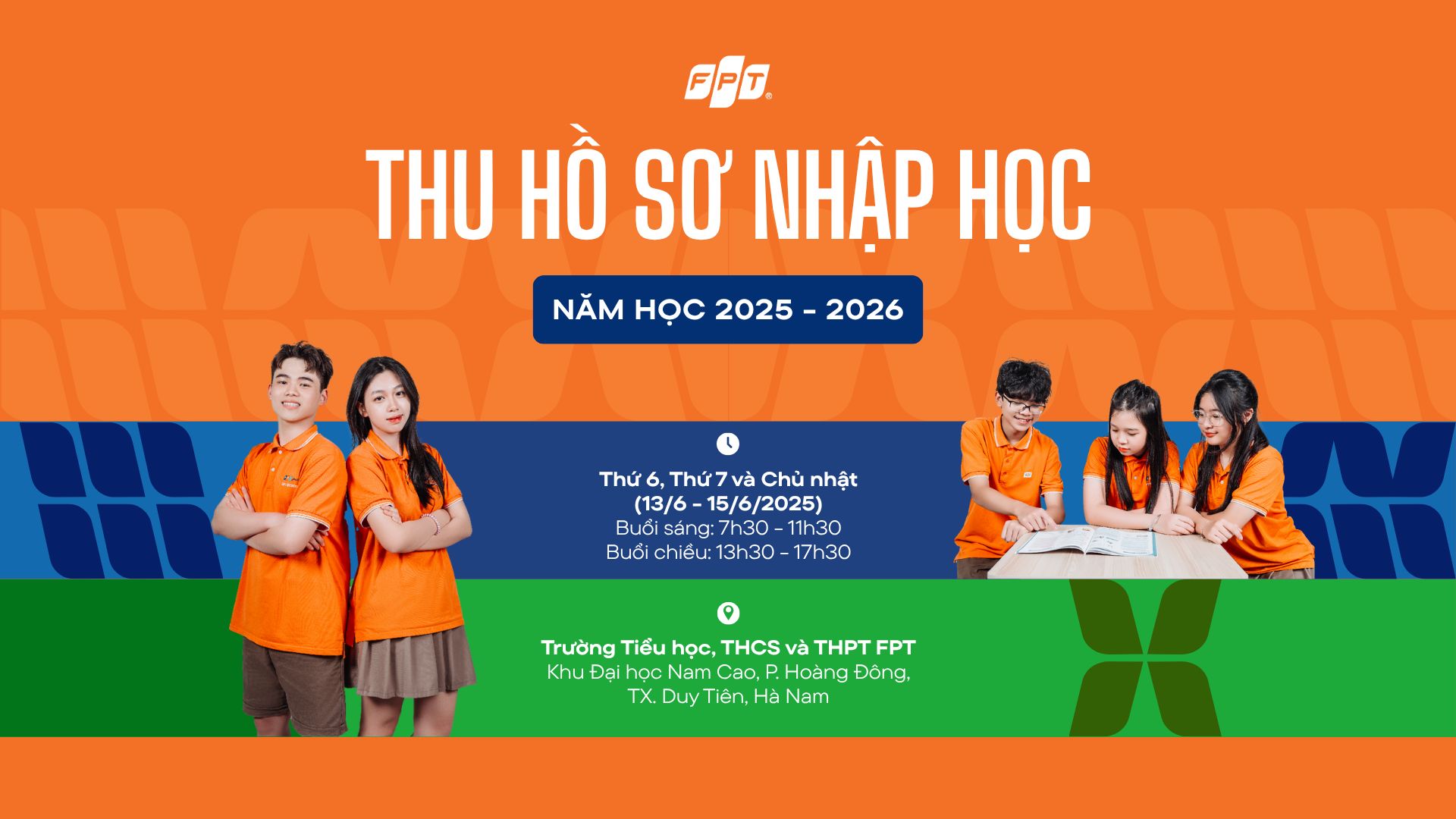 Không khí thu hồ sơ nhập học năm 2025–2026 tại Trường Tiểu học, THCS và THPT FPT Hà Nam