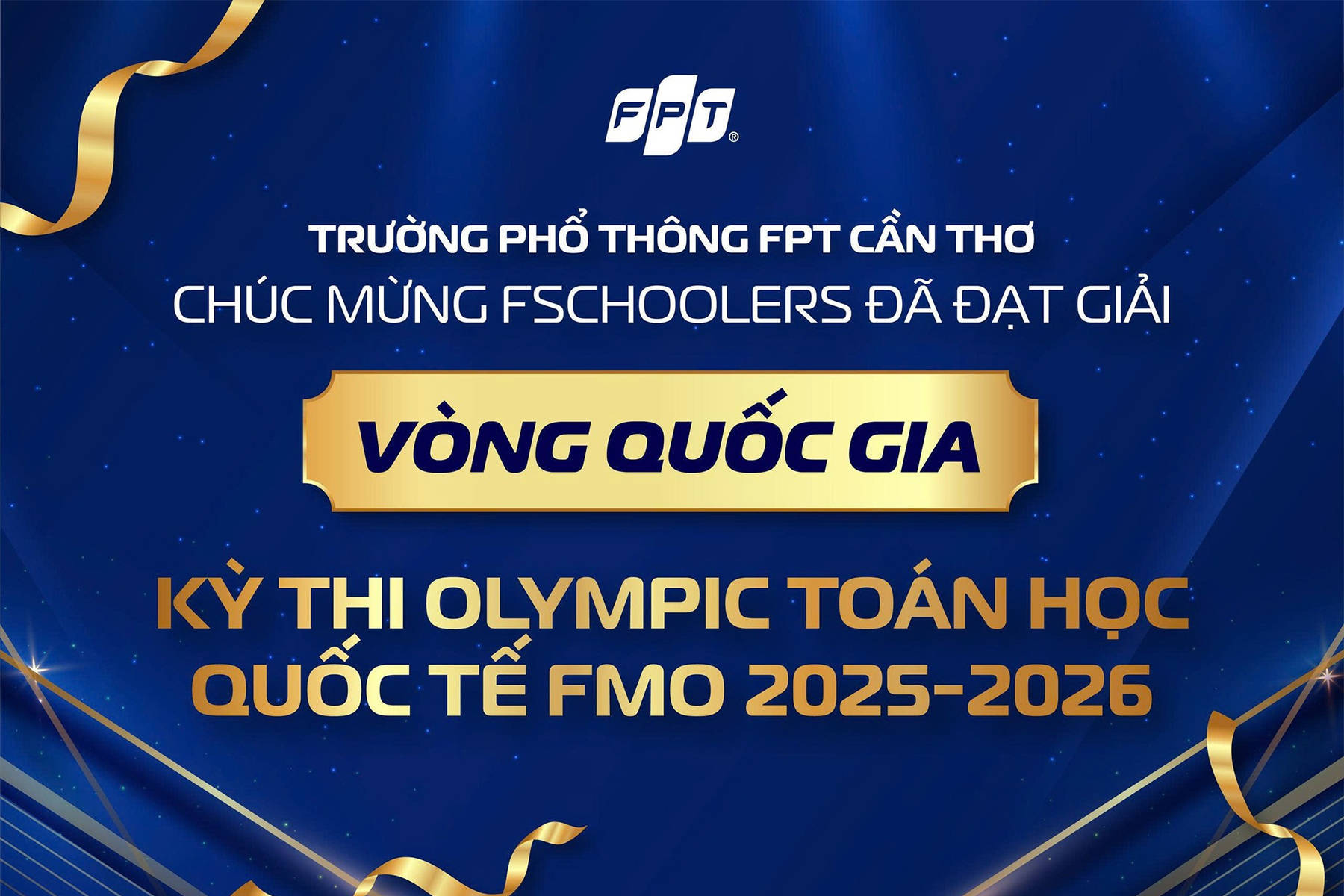 Olympic Toán học quốc tế FMO 2025 - 2026: FPT School Cần Thơ ghi dấu với 2 huy chương Bạc và 1 huy chương Đồng