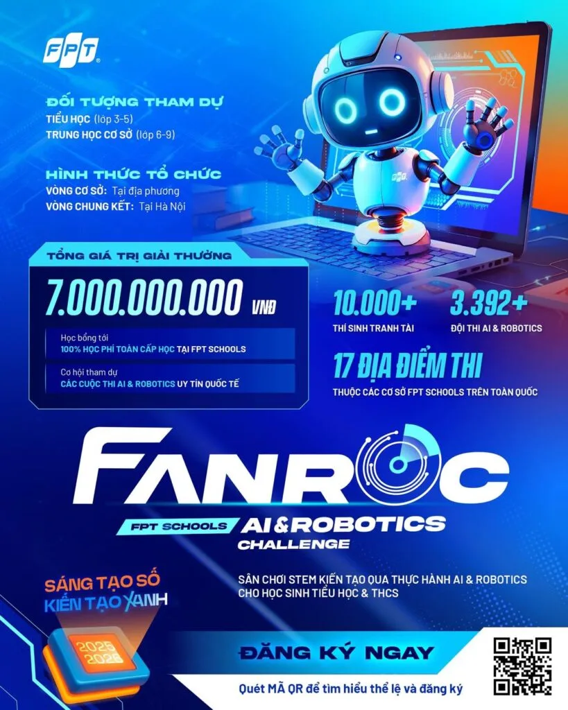 Giải AI và Robotics Phổ thông FPT tổ chức dành cho học sinh Tiểu học và THCS chính thức khởi động | FPT Schools