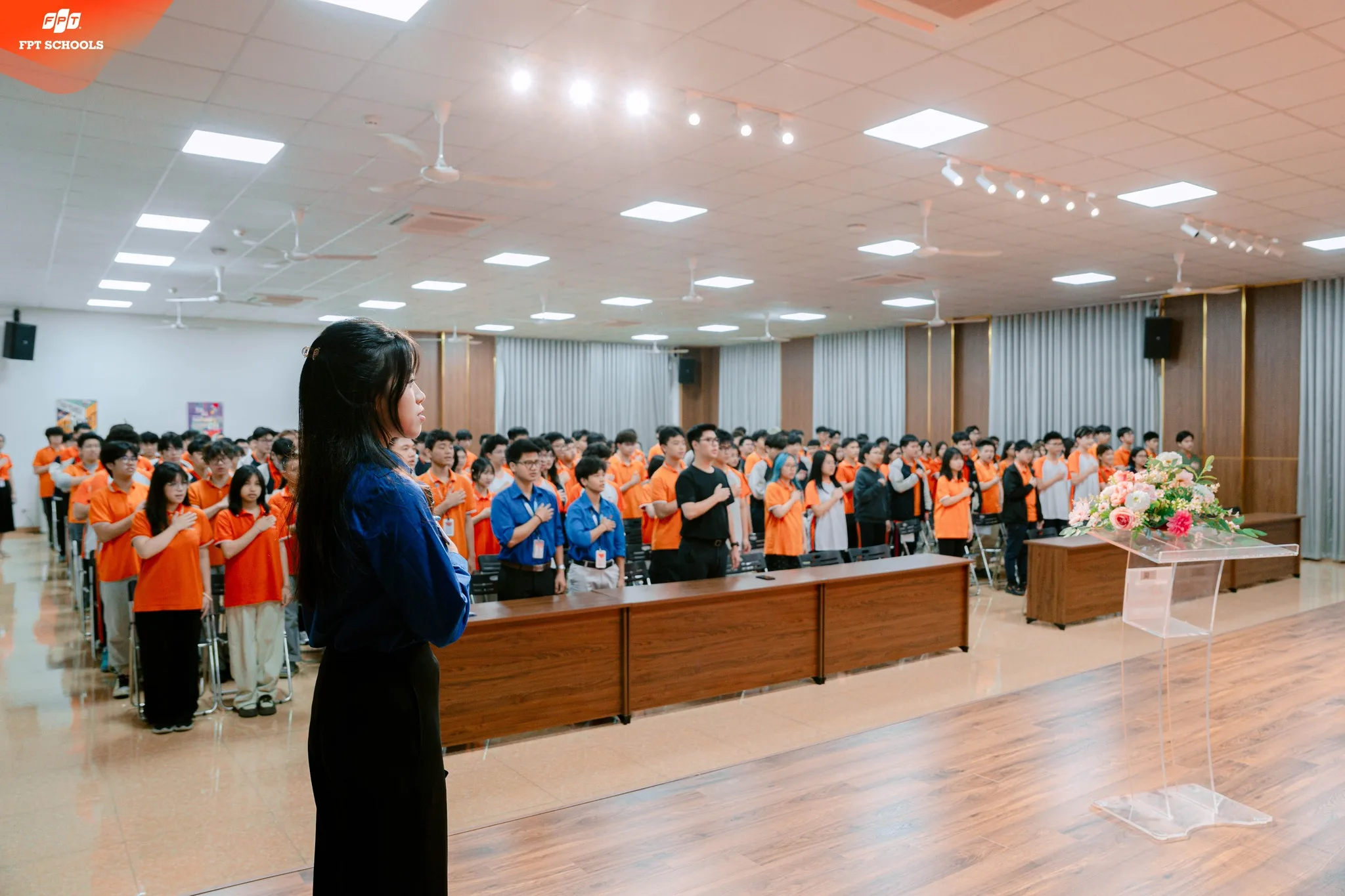 Hưởng ứng ngày thành lập Đoàn TNCS Hồ Chí Minh: Trường THPT FPT Tây Hà Nội tổ chức lễ kết nạp đoàn viên mới - FPT Education lễ kết nạp Đoàn viên