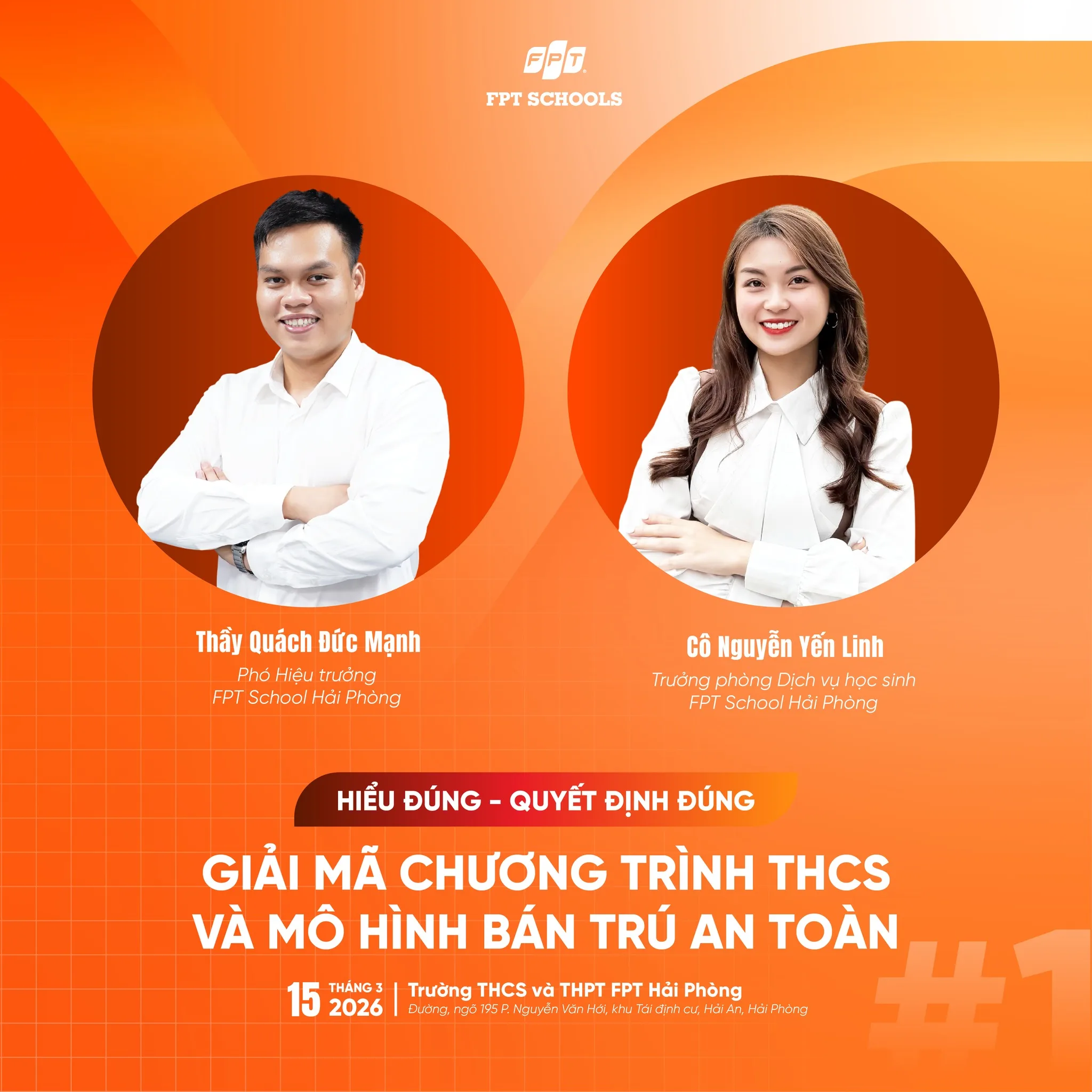 Cơ hội giải mã chương trình THCS và mô hình bán trú an toàn dành cho phụ huynh Hải Phòng tại hội thảo Hiểu đúng - Quyết định đúng #1 | FPT Schools