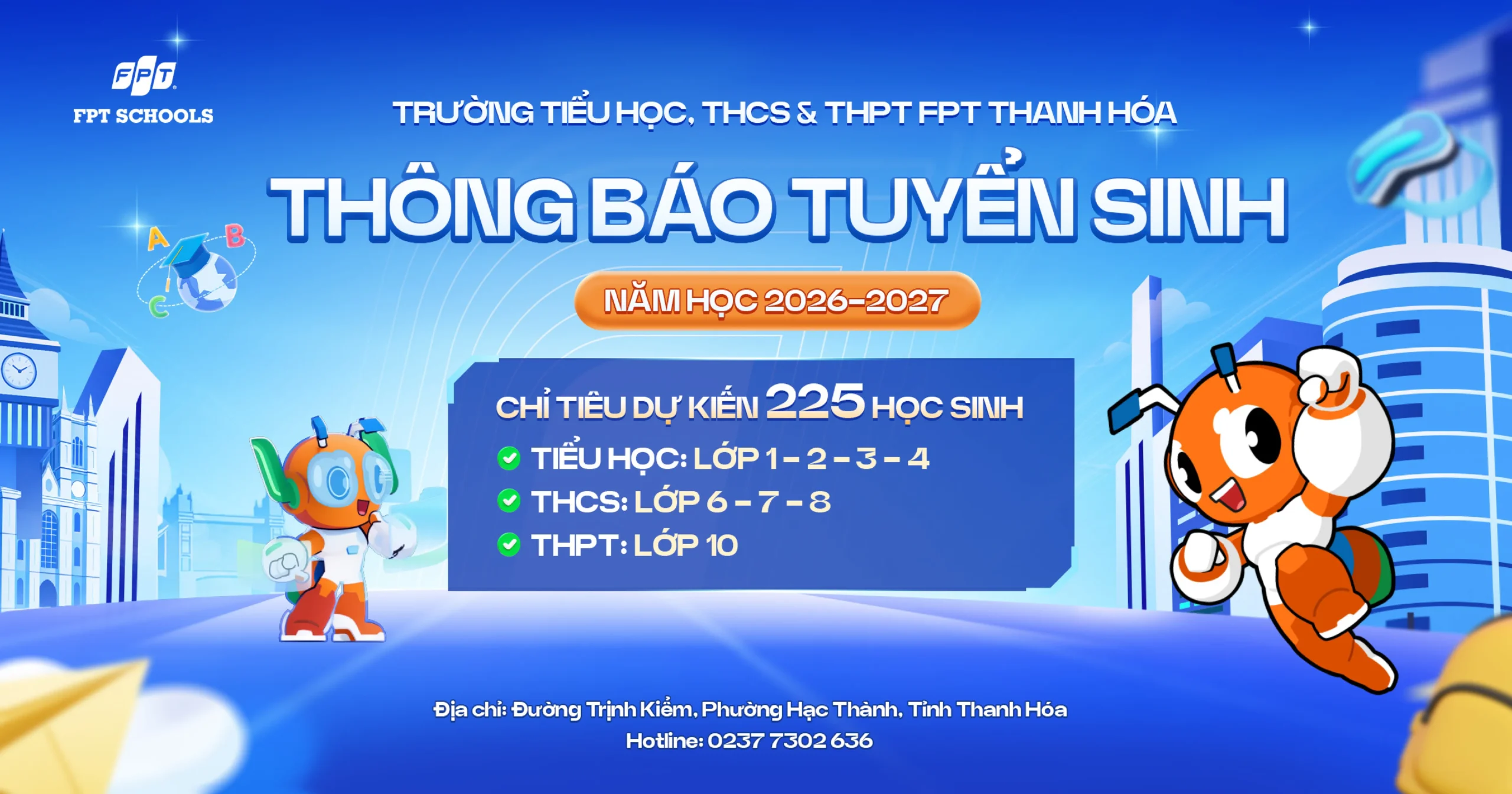FPT School Thanh Hóa tuyển sinh năm học 2026-2027