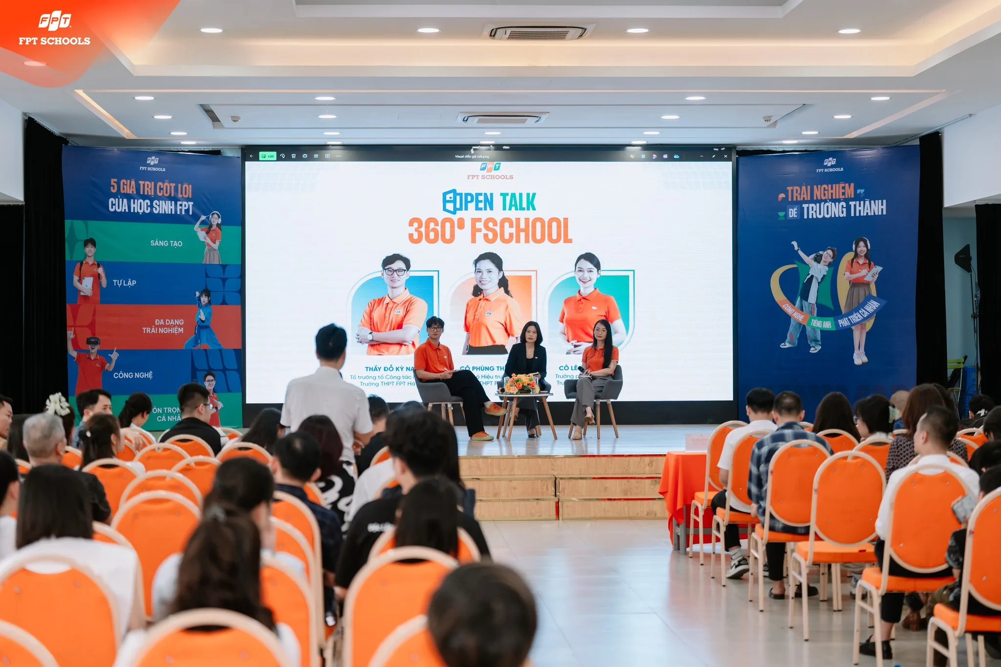 OPEN TALK – 360° FSCHOOL: HÀNH TRÌNH KHÁM PHÁ MÔI TRƯỜNG HỌC TẬP TOÀN DIỆN TẠI TRƯỜNG THPT FPT HÀ NỘI - FPT Education OPEN TALK – 360° FSCHOOL: HÀNH TRÌNH KHÁM PHÁ MÔI TRƯỜNG HỌC TẬP TOÀN DIỆN TẠI TRƯỜNG THPT FPT HÀ NỘI | FPT Schools