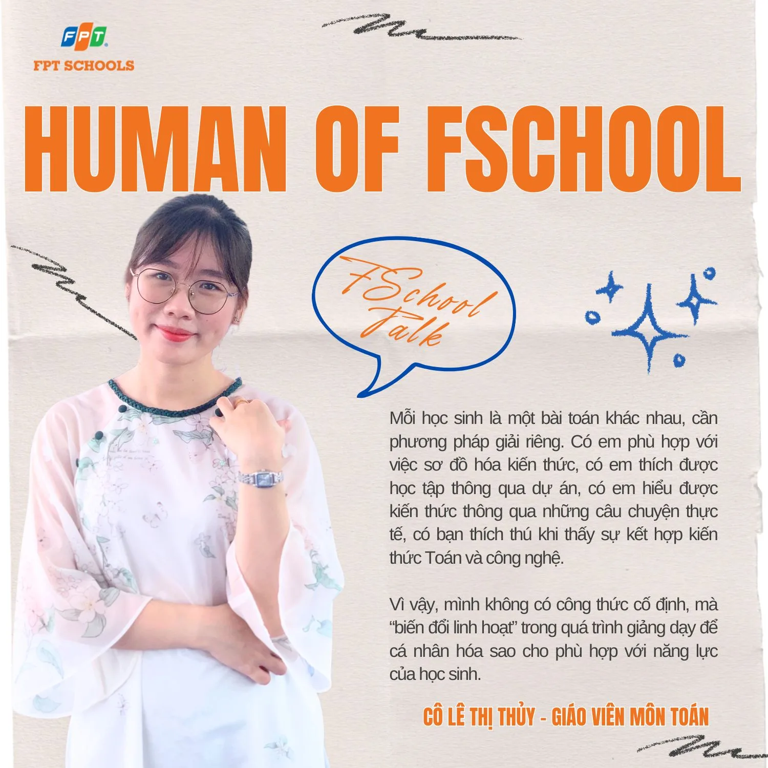Cô Lê Thị Thủy – Người “giải phương trình” tri thức và cảm hứng tại FPT School Thanh Hóa | FPT Schools