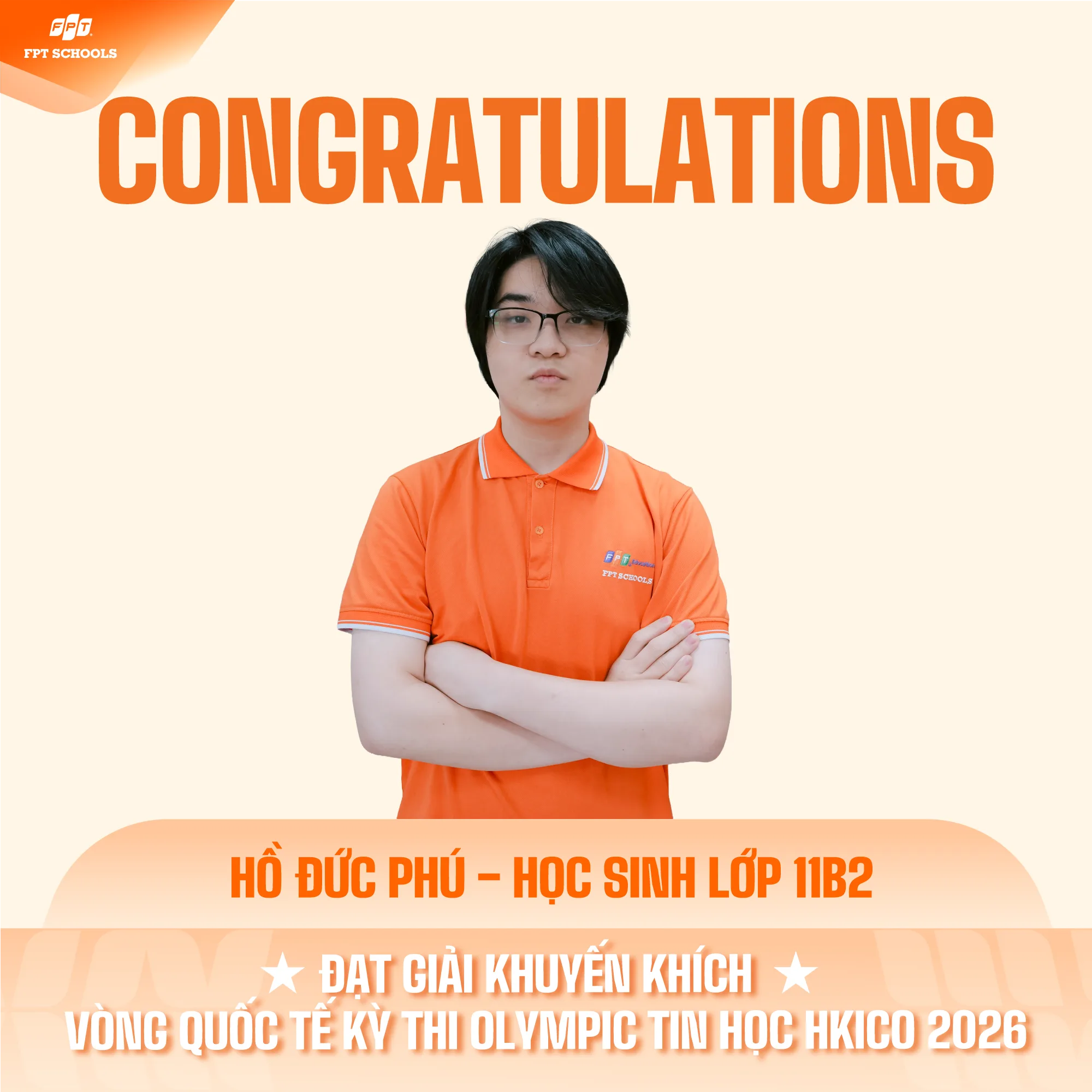 VINH DANH NHỮNG “TÀI NĂNG TRẺ” TẠI CHUNG KẾT KỲ THI OLYMPIC TIN HỌC QUỐC TẾ HKICO 2026. - FPT Education VINH DANH NHỮNG “TÀI NĂNG TRẺ” TẠI CHUNG KẾT KỲ THI OLYMPIC TIN HỌC QUỐC TẾ HKICO 2026. | FPT Schools