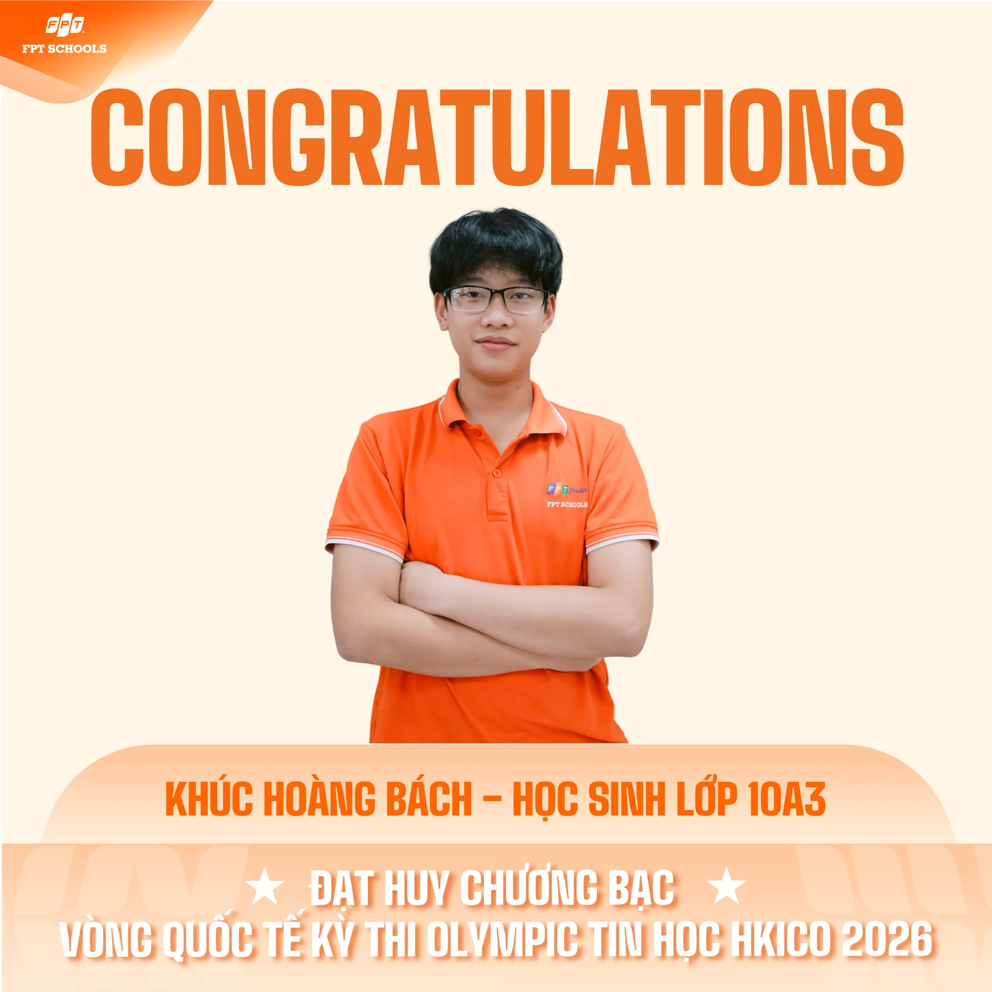 VINH DANH NHỮNG “TÀI NĂNG TRẺ” TẠI CHUNG KẾT KỲ THI OLYMPIC TIN HỌC QUỐC TẾ HKICO 2026. - FPT Education VINH DANH NHỮNG “TÀI NĂNG TRẺ” TẠI CHUNG KẾT KỲ THI OLYMPIC TIN HỌC QUỐC TẾ HKICO 2026. | FPT Schools