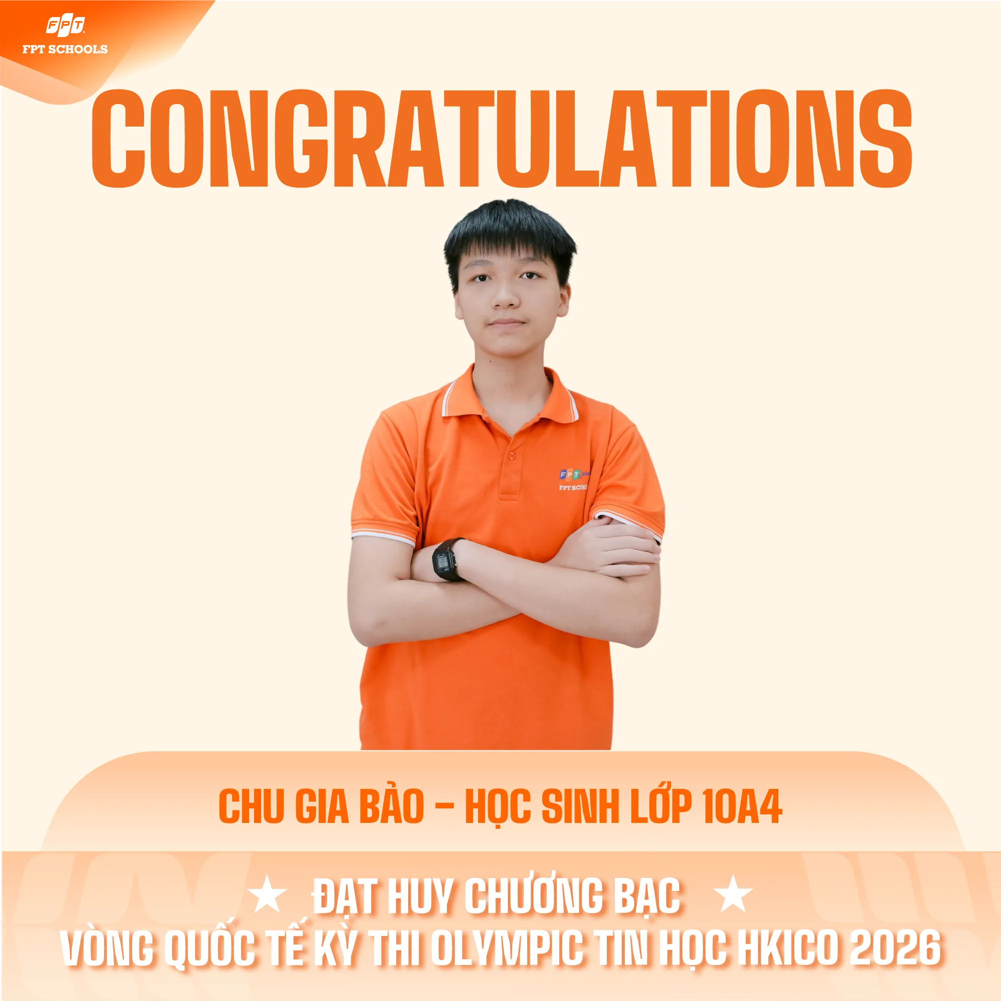 VINH DANH NHỮNG “TÀI NĂNG TRẺ” TẠI CHUNG KẾT KỲ THI OLYMPIC TIN HỌC QUỐC TẾ HKICO 2026. - FPT Education VINH DANH NHỮNG “TÀI NĂNG TRẺ” TẠI CHUNG KẾT KỲ THI OLYMPIC TIN HỌC QUỐC TẾ HKICO 2026. | FPT Schools