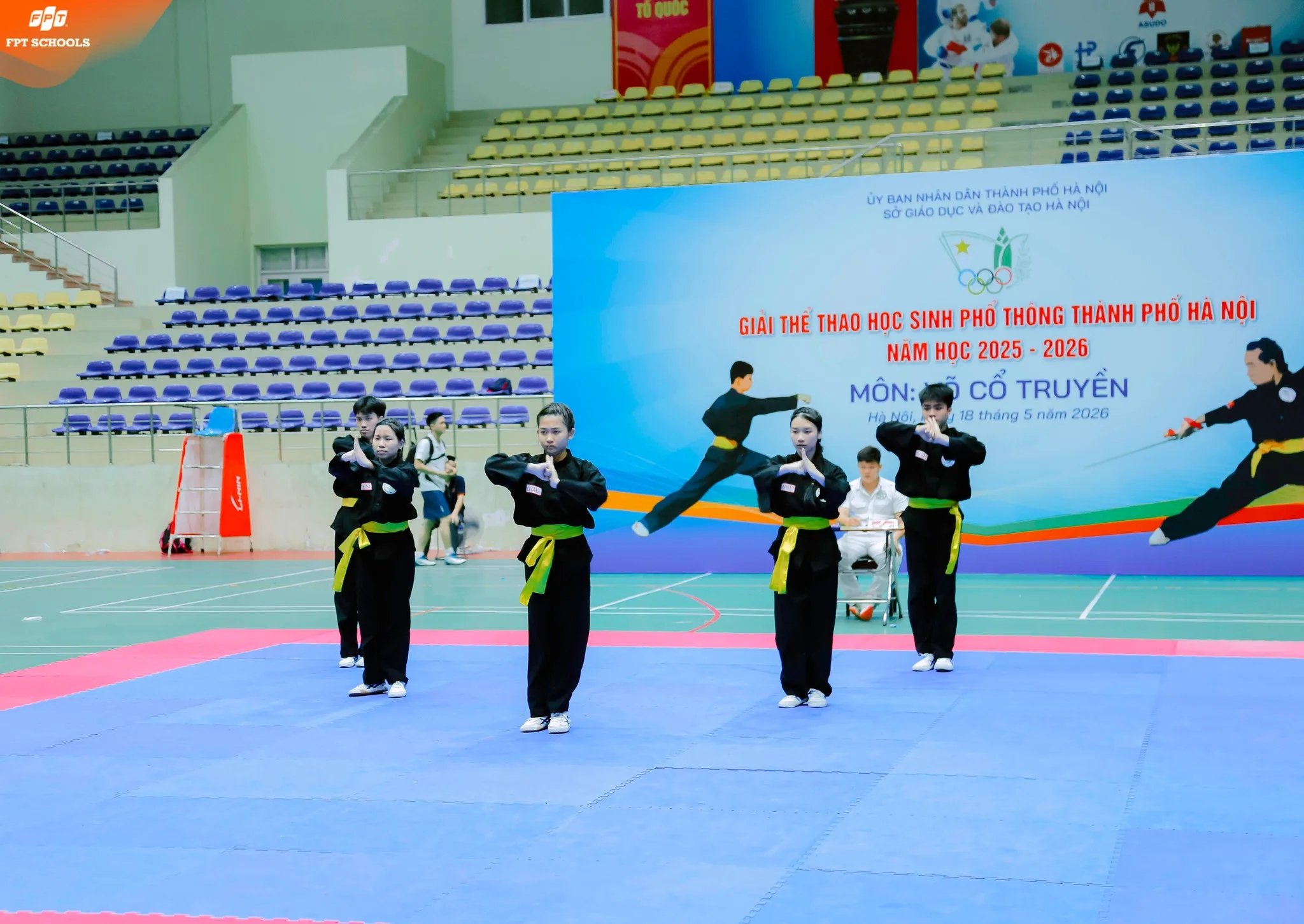 ĐỘI TUYỂN TRƯỜNG THPT FPT HÀ NỘI CHINH PHỤC SÀN ĐẤU VÕ THUẬT TẠI GIẢI THỂ THAO HỌC SINH PHỔ THÔNG THÀNH PHỐ HÀ NỘI NĂM HỌC 2025–2026 - FPT Education ĐỘI TUYỂN TRƯỜNG THPT FPT HÀ NỘI CHINH PHỤC SÀN ĐẤU VÕ THUẬT TẠI GIẢI THỂ THAO HỌC SINH PHỔ THÔNG THÀNH PHỐ HÀ NỘI NĂM HỌC 2025–2026 | FPT Schools