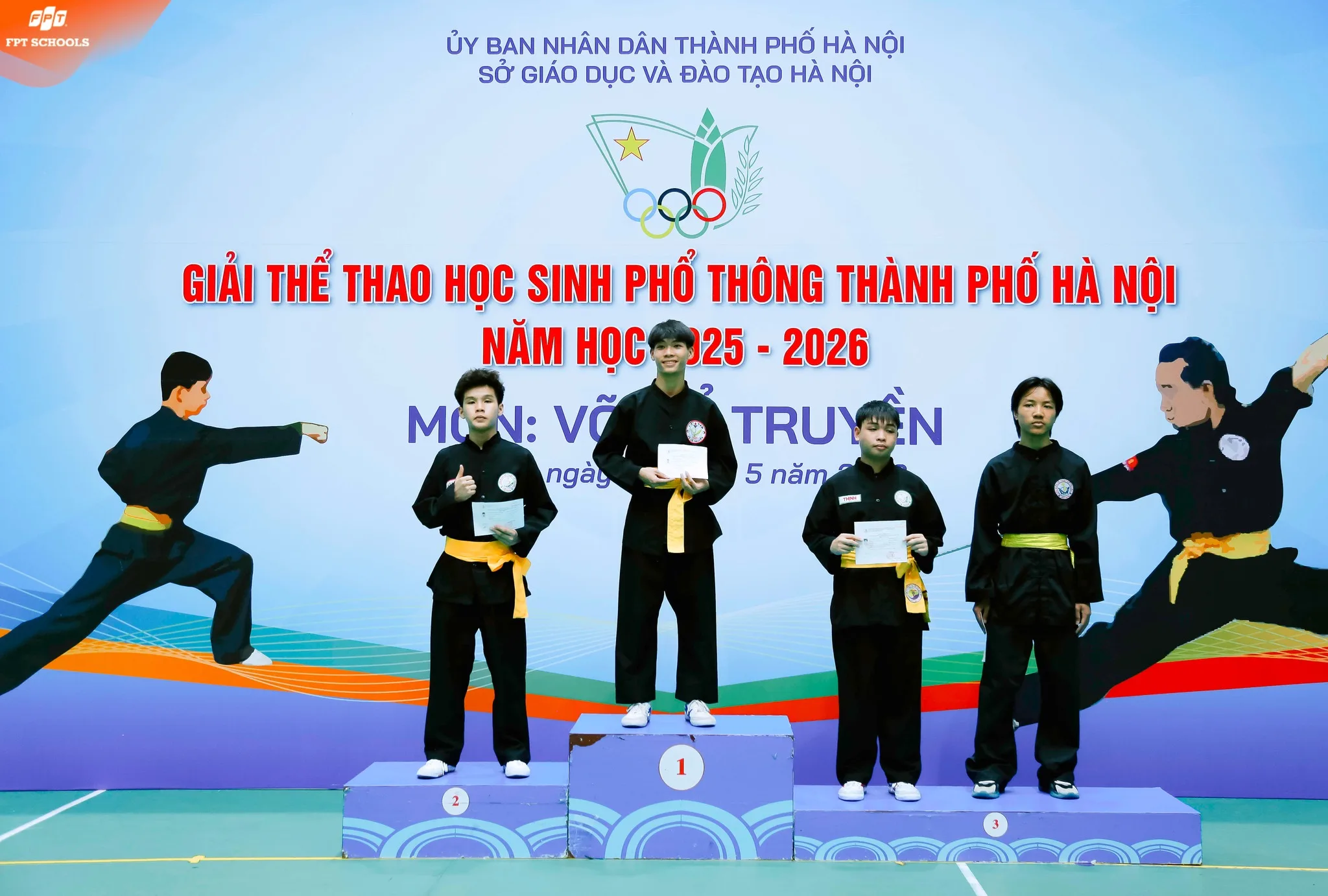 ĐỘI TUYỂN TRƯỜNG THPT FPT HÀ NỘI CHINH PHỤC SÀN ĐẤU VÕ THUẬT TẠI GIẢI THỂ THAO HỌC SINH PHỔ THÔNG THÀNH PHỐ HÀ NỘI NĂM HỌC 2025–2026 - FPT Education ĐỘI TUYỂN TRƯỜNG THPT FPT HÀ NỘI CHINH PHỤC SÀN ĐẤU VÕ THUẬT TẠI GIẢI THỂ THAO HỌC SINH PHỔ THÔNG THÀNH PHỐ HÀ NỘI NĂM HỌC 2025–2026 | FPT Schools