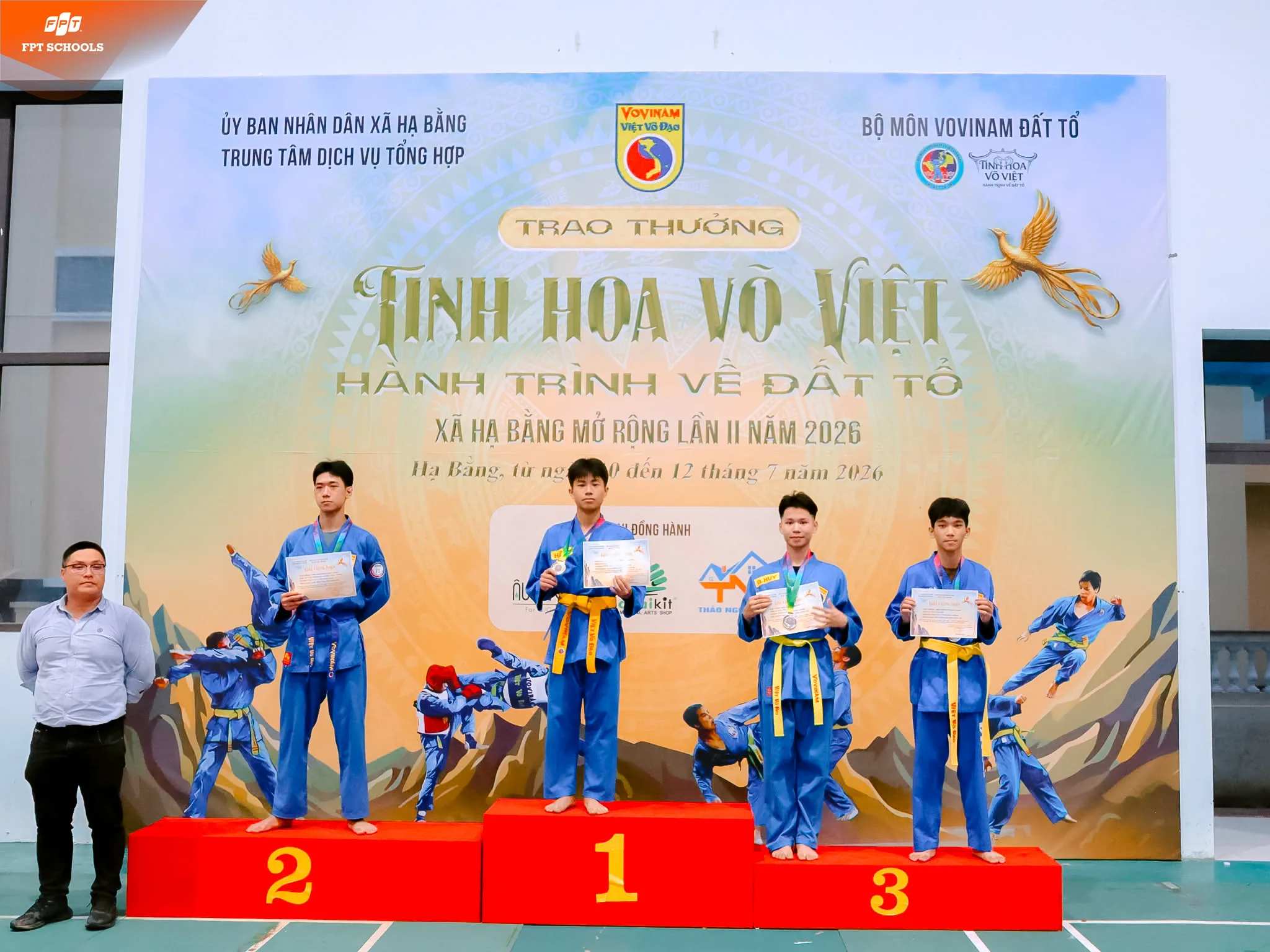 Đội tuyển Vovinam Trường THPT FPT Hà Nội giành 5 huy chương tại giải "Tinh hoa Võ Việt – Hành trình về Đất Tổ" - FPT Education Đội tuyển Vovinam Trường THPT FPT Hà Nội giành 5 huy chương tại giải "Tinh hoa Võ Việt – Hành trình về Đất Tổ" | FPT Schools