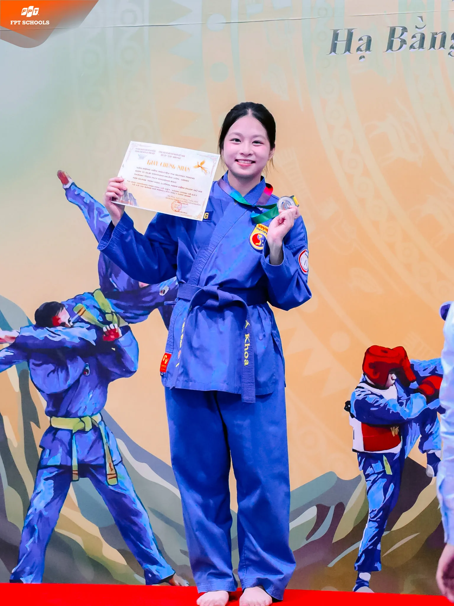 Đội tuyển Vovinam Trường THPT FPT Hà Nội giành 5 huy chương tại giải "Tinh hoa Võ Việt – Hành trình về Đất Tổ" - FPT Education Đội tuyển Vovinam Trường THPT FPT Hà Nội giành 5 huy chương tại giải "Tinh hoa Võ Việt – Hành trình về Đất Tổ" | FPT Schools