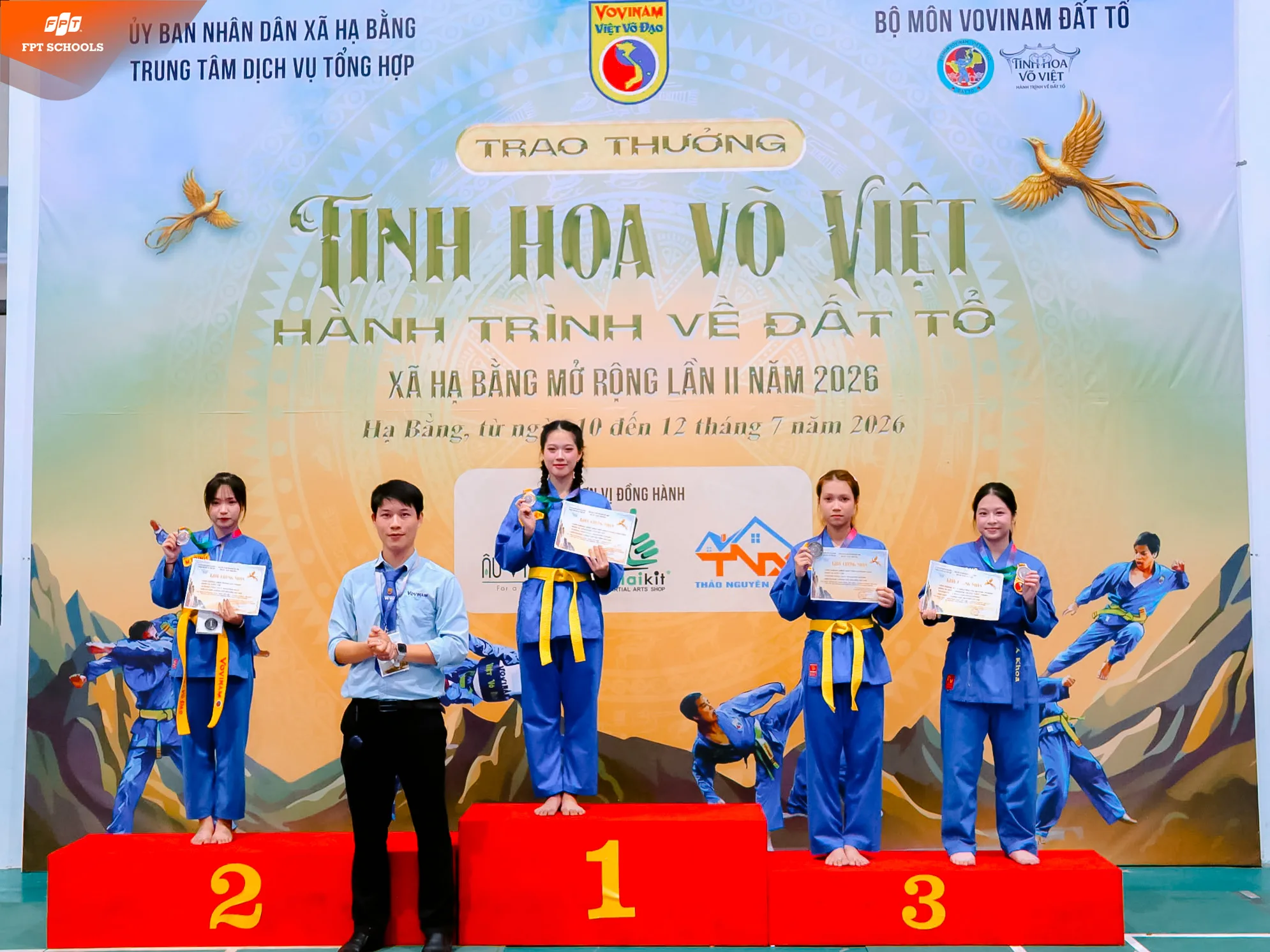 Đội tuyển Vovinam Trường THPT FPT Hà Nội giành 5 huy chương tại giải "Tinh hoa Võ Việt – Hành trình về Đất Tổ" - FPT Education Đội tuyển Vovinam Trường THPT FPT Hà Nội giành 5 huy chương tại giải "Tinh hoa Võ Việt – Hành trình về Đất Tổ" | FPT Schools