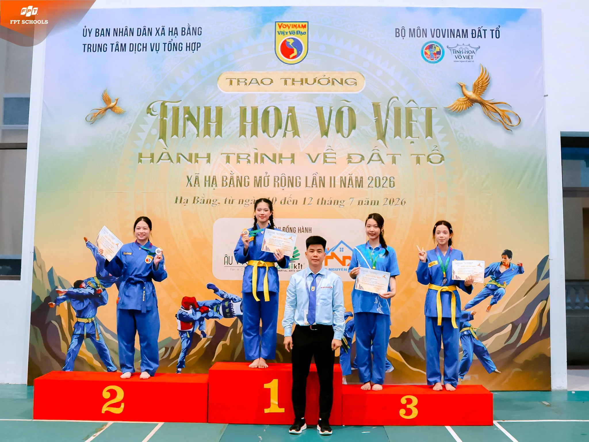 Đội tuyển Vovinam Trường THPT FPT Hà Nội giành 5 huy chương tại giải "Tinh hoa Võ Việt – Hành trình về Đất Tổ" - FPT Education Đội tuyển Vovinam Trường THPT FPT Hà Nội giành 5 huy chương tại giải "Tinh hoa Võ Việt – Hành trình về Đất Tổ" | FPT Schools
