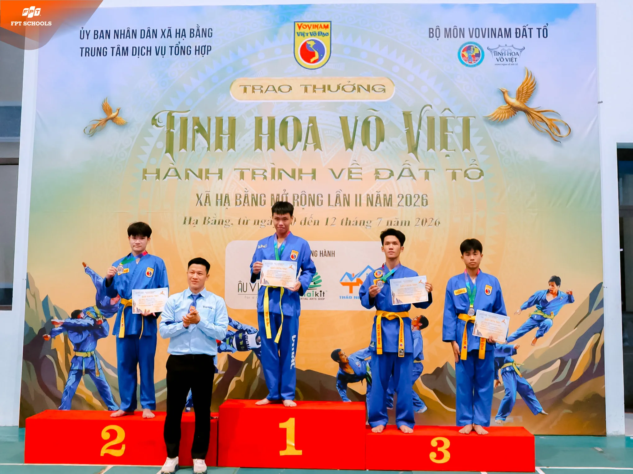Đội tuyển Vovinam Trường THPT FPT Hà Nội giành 5 huy chương tại giải "Tinh hoa Võ Việt – Hành trình về Đất Tổ" - FPT Education Đội tuyển Vovinam Trường THPT FPT Hà Nội giành 5 huy chương tại giải "Tinh hoa Võ Việt – Hành trình về Đất Tổ" | FPT Schools