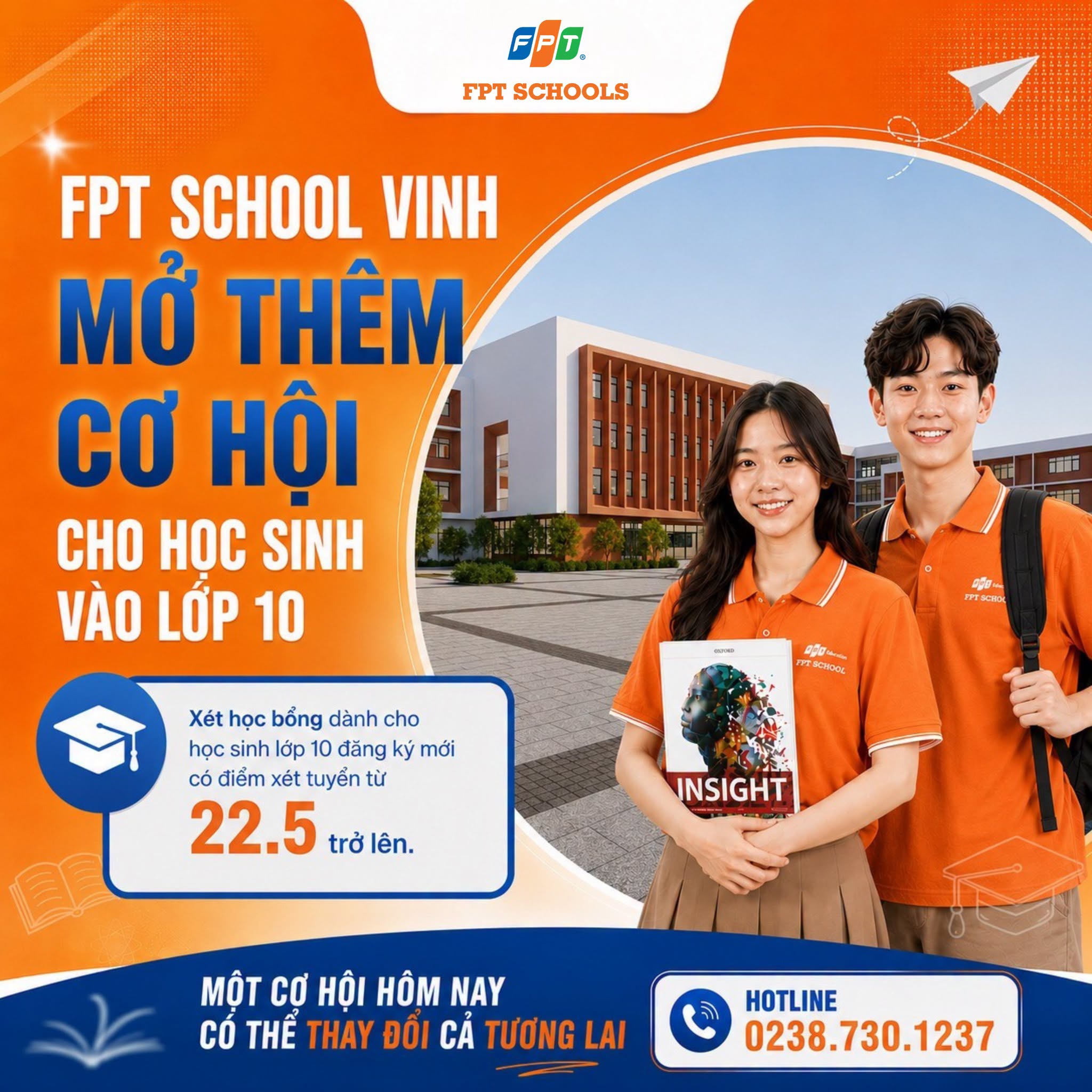 FPT School Vinh mở thêm cơ hội cho học sinh vào lớp 10